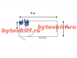 Бытовка-вагончик 9м для жилья на дачном участке